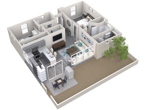2 Beds • 2 Bath 036 floor plan